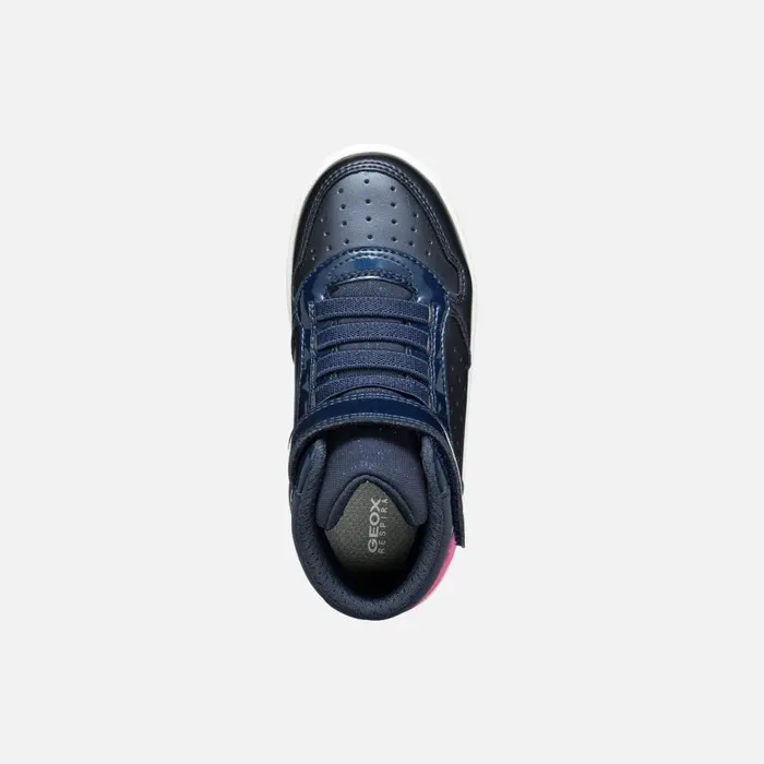 Geox Sneakers WASHIBA JUNIOR Navy High Top Sneakers Navy 8211 Kids