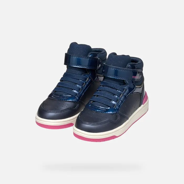 Geox Sneakers WASHIBA JUNIOR Navy High Top Sneakers Navy 8211 Kids