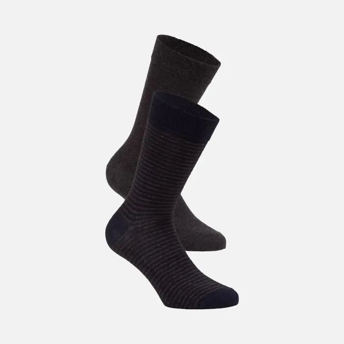 Geox Socks TWOPACK SOCKS MAN AnthraciteNavy Blue Short Socks Anthracitenavy Blue 8211 Man