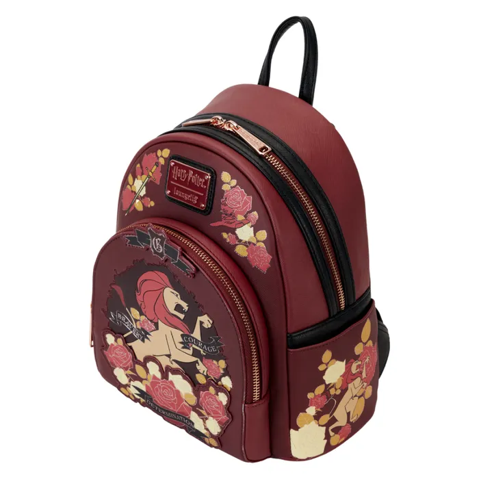 Harry Potter Gryffindor House Floral Tattoo Mini Backpack Unisex Loungefly Backpacks Harry Potter Gryffindor House Floral Tattoo Mini Backpack Unisex Loungefly Backpacks