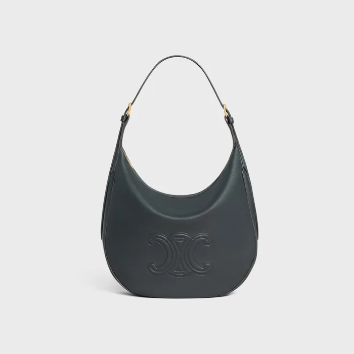 Heloise Bag In Supple Calfskin Slate Grey Women CELINE CUIR TRIOMPHE
