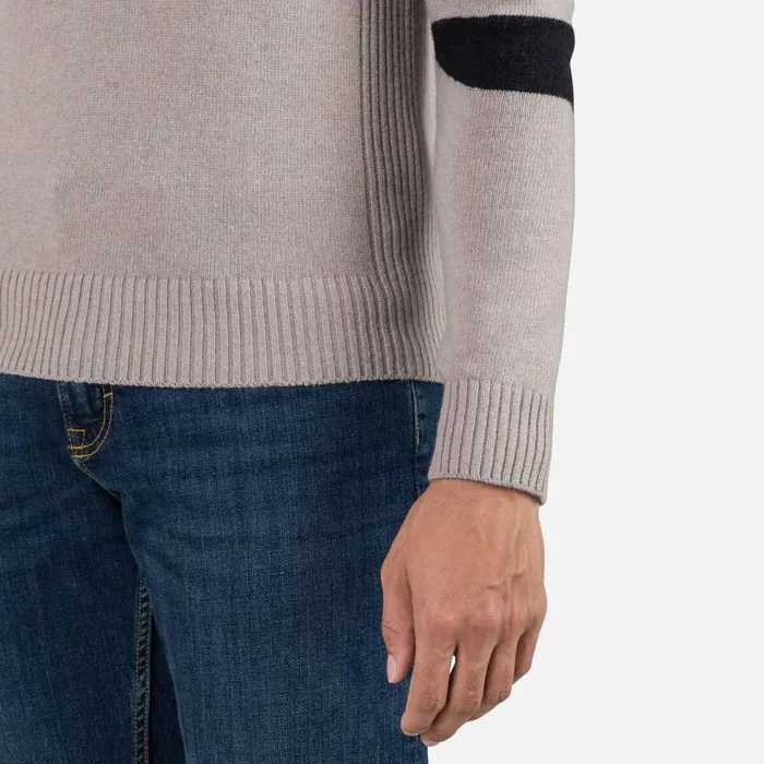 Herren Sweatshirts Und Pullover Rossignol Herrenstrickpullover Mit Halblangem Reiverschluss Signature Dune