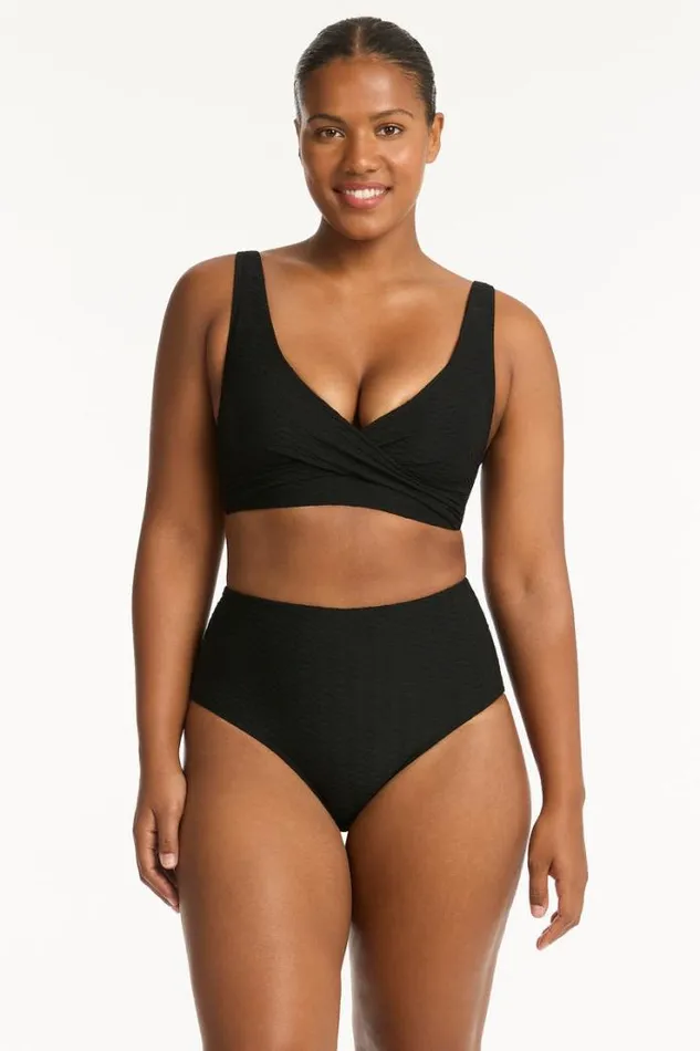 Honeycomb High Waist Pant Honeycomb Black Women Sea Level Bottoms