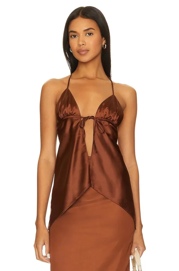 Ivy Top Chocolate Brown Women Lovers and Friends Tops
