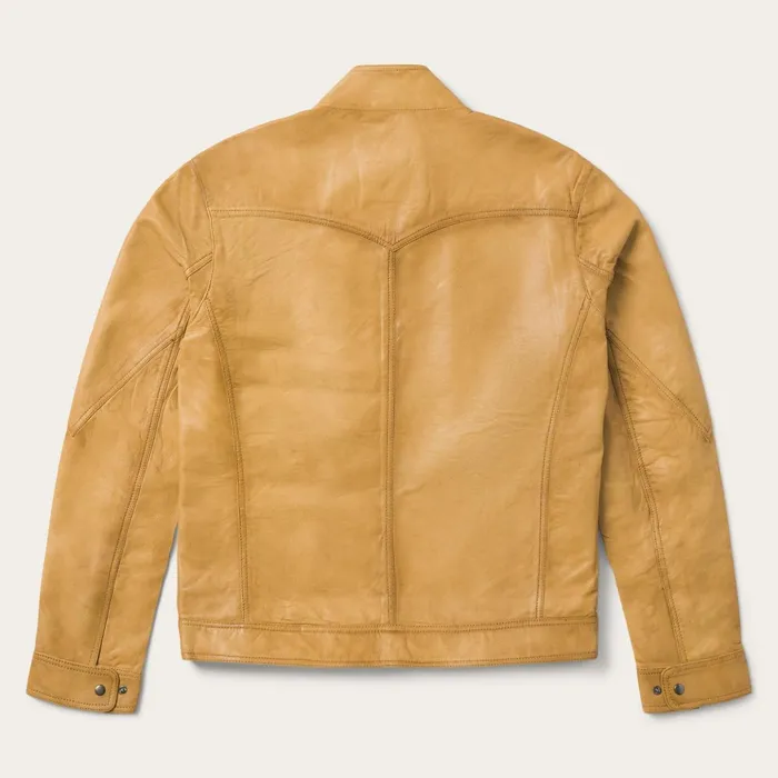 Jackets Men Stetson Butter Soft Distressed Leather Jacket Brown