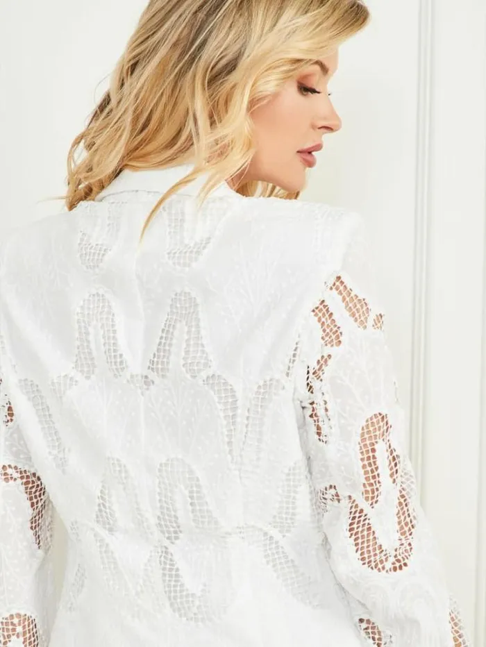 Jackets Women Marciano Kyrie Embroidered Blazer Blanc Pur Jackets Women Marciano Kyrie Embroidered Blazer Blanc Pur