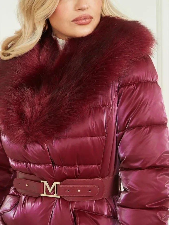 Jackets Women Marciano Nausicaa Puffer Jacket Purple Petal Multi Jackets Women Marciano Nausicaa Puffer Jacket Purple Petal Multi