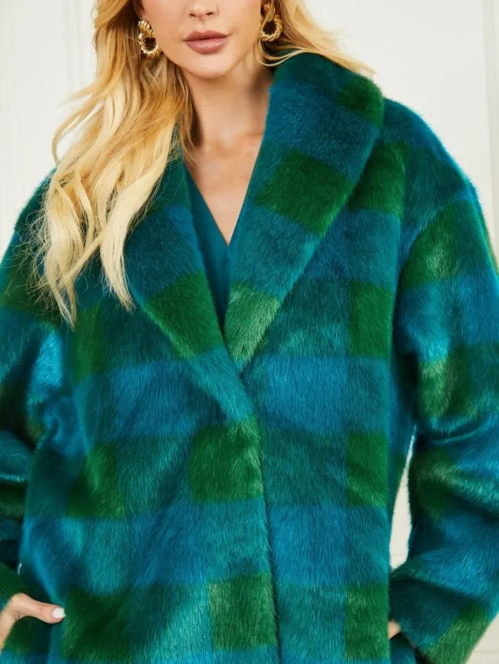 Jackets Women Marciano Rochelle Coat Green And Bermuda Blue Bi Jackets Women Marciano Rochelle Coat Green And Bermuda Blue Bi