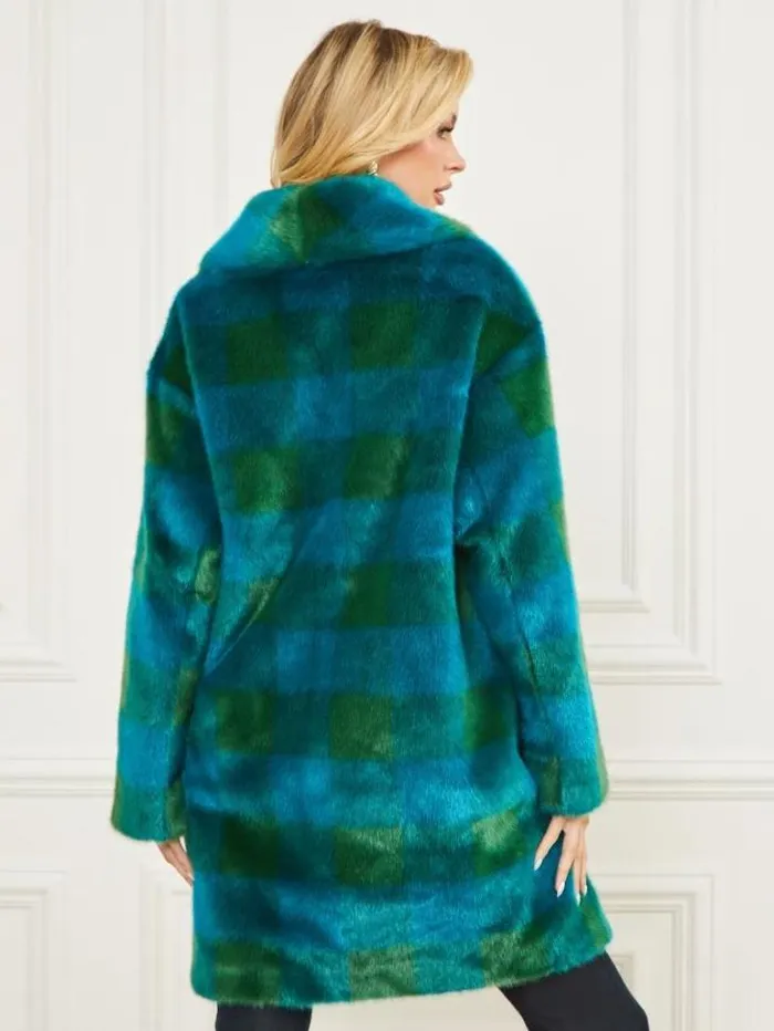 Jackets Women Marciano Rochelle Coat Green And Bermuda Blue Bi Jackets Women Marciano Rochelle Coat Green And Bermuda Blue Bi