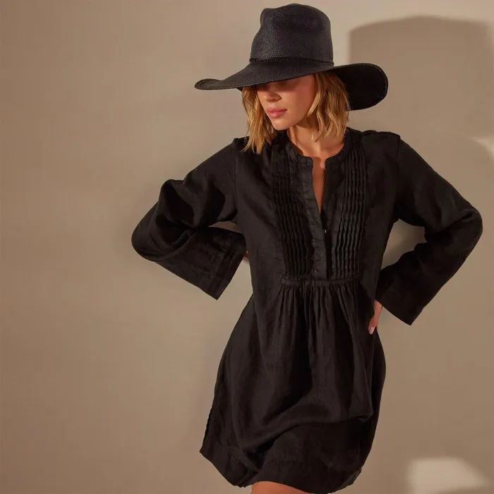 James Perse DressesJumpsuits Linen Pin Tuck Dress Black 8211 Women