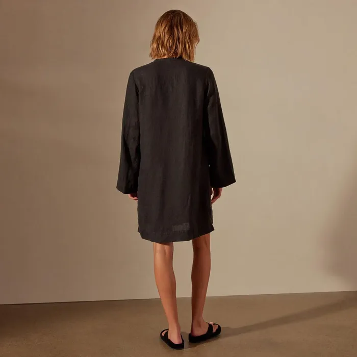 James Perse DressesJumpsuits Linen Pin Tuck Dress Black 8211 Women