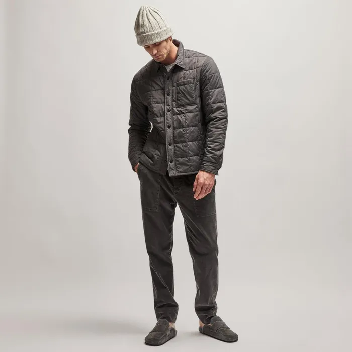 James Perse JacketsOuterwear Quilted Shirt Jacket Carbon 8211 Men