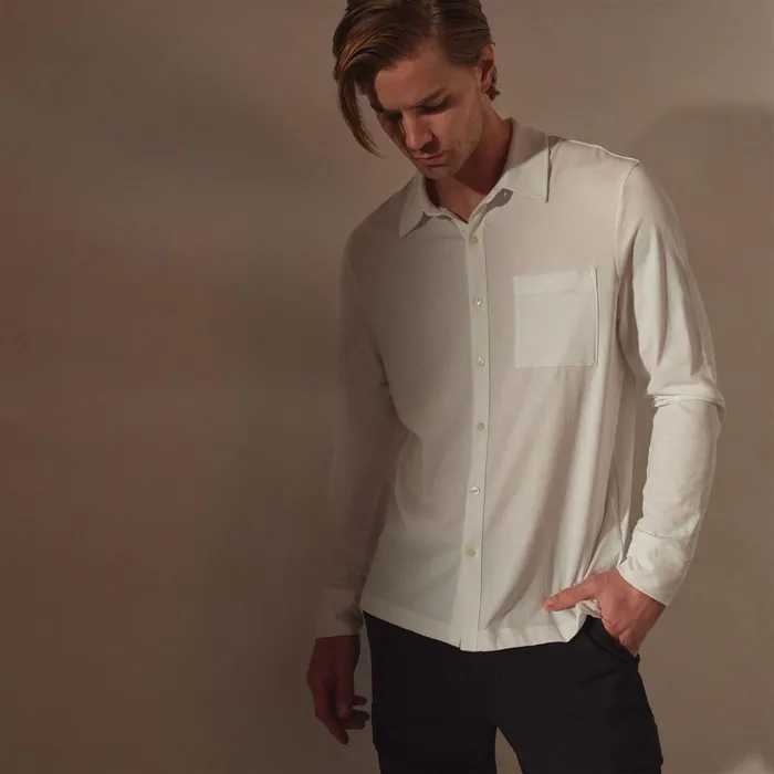 James Perse PolosNovelty Tops Clean Finish Jersey Shirt White 8211 Men
