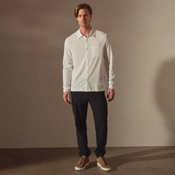 James Perse PolosNovelty Tops Clean Finish Jersey Shirt White 8211 Men