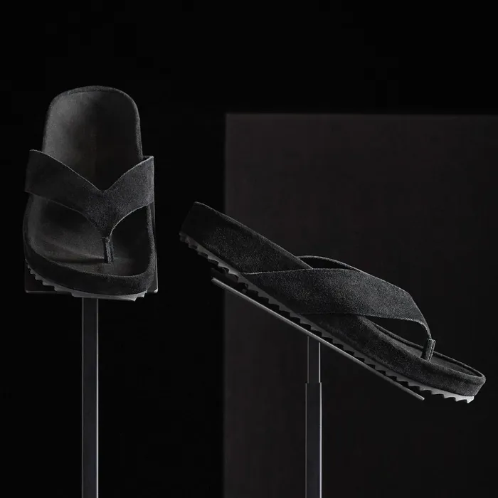 James Perse Sandals WomenSINGLEQUOTEADDEDs Suede Flip Flop Black 8211 Women
