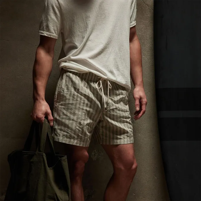 James Perse Shorts Striped Classic Short Magmanatural 8211 Men