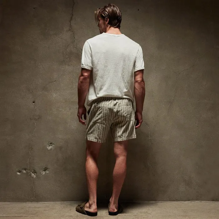 James Perse Shorts Striped Classic Short Magmanatural 8211 Men