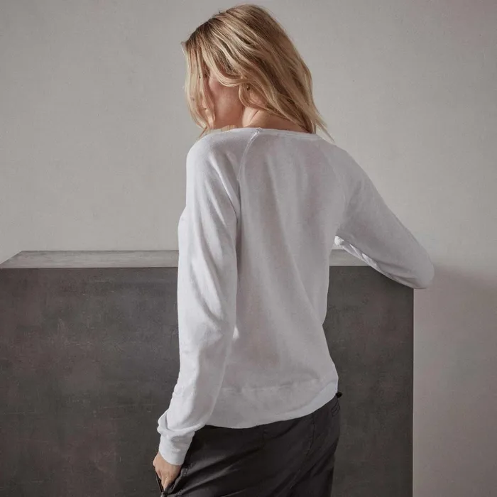 James Perse Sweat TopsBottoms Vintage French Terry Sweatshirt White 8211 Women