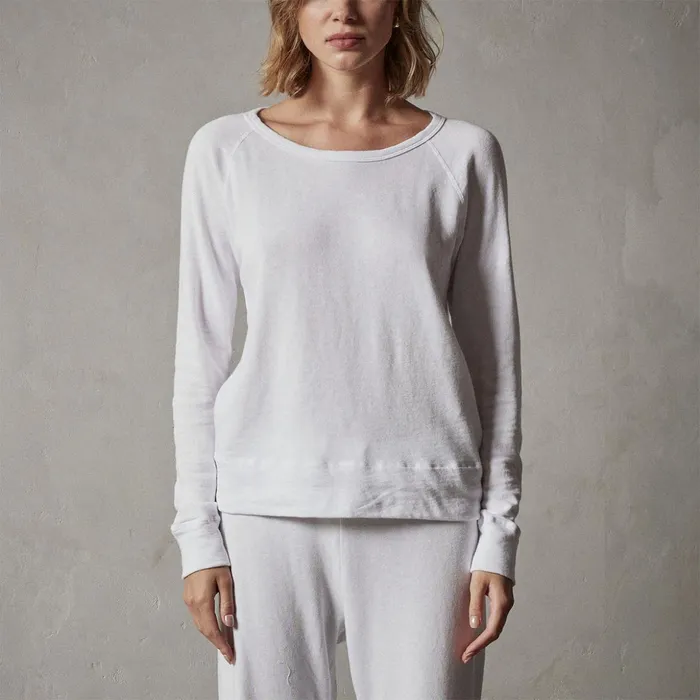 James Perse Sweat TopsBottoms Vintage French Terry Sweatshirt White 8211 Women