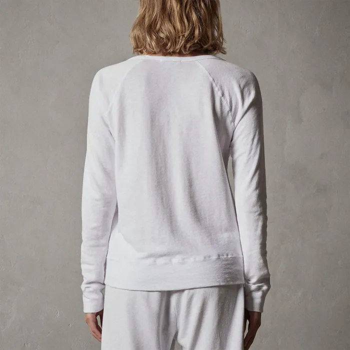 James Perse Sweat TopsBottoms Vintage French Terry Sweatshirt White 8211 Women