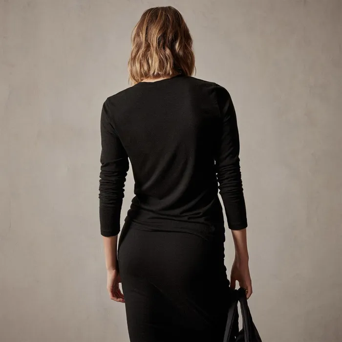 James Perse TShirts Tencel Cashmere Crewneck Black 8211 Women