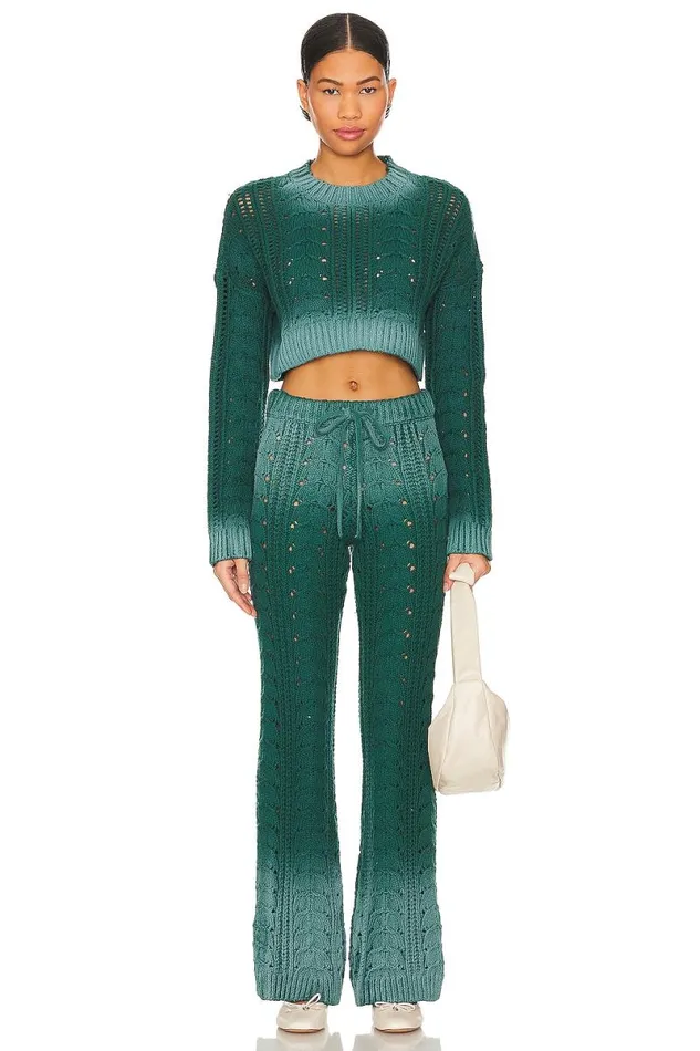 Jelissa Ombre Knit Pant Green Ombre Women Lovers and Friends Pants