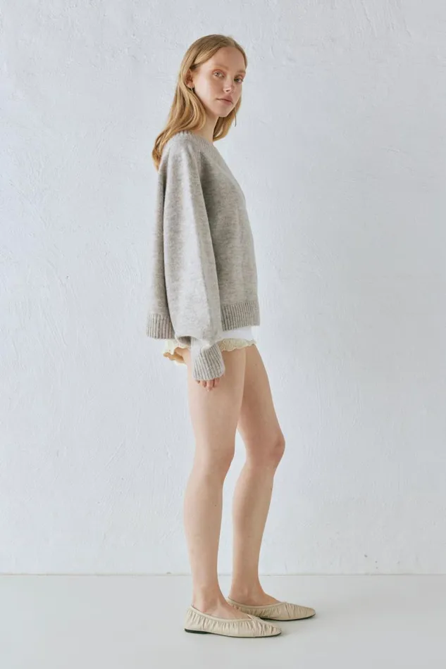 JumpersSweaters Women VRG GRL Alma Knit Jumper Grey Marle JumpersSweaters Women VRG GRL Alma Knit Jumper Grey Marle