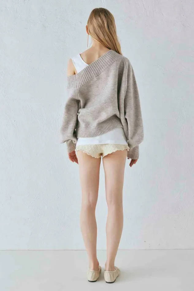 JumpersSweaters Women VRG GRL Alma Knit Jumper Grey Marle JumpersSweaters Women VRG GRL Alma Knit Jumper Grey Marle