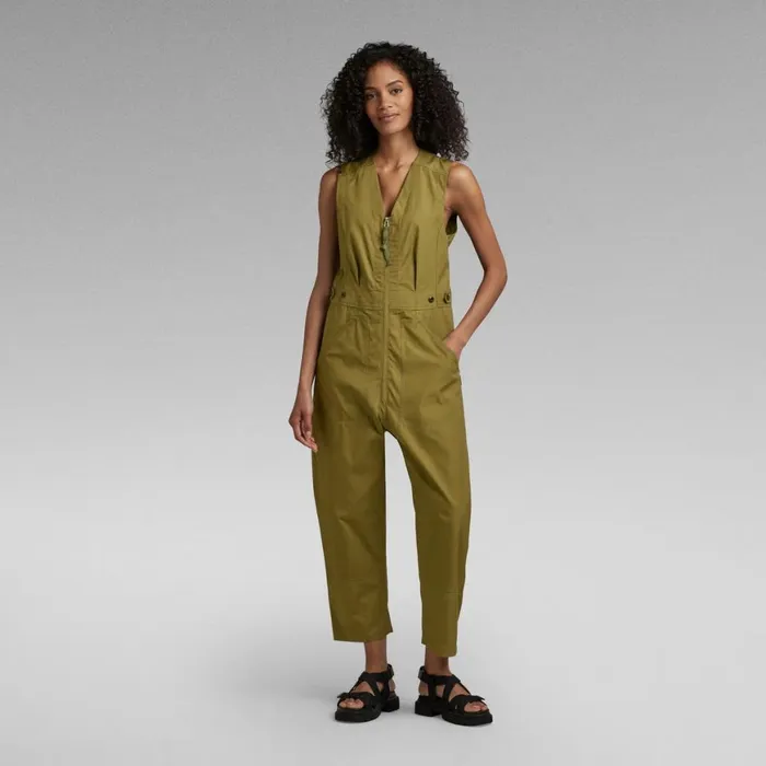 Jumpsuits Women GStar RAW Relaxed Jumpsuit Sleeveless Smoke Olive