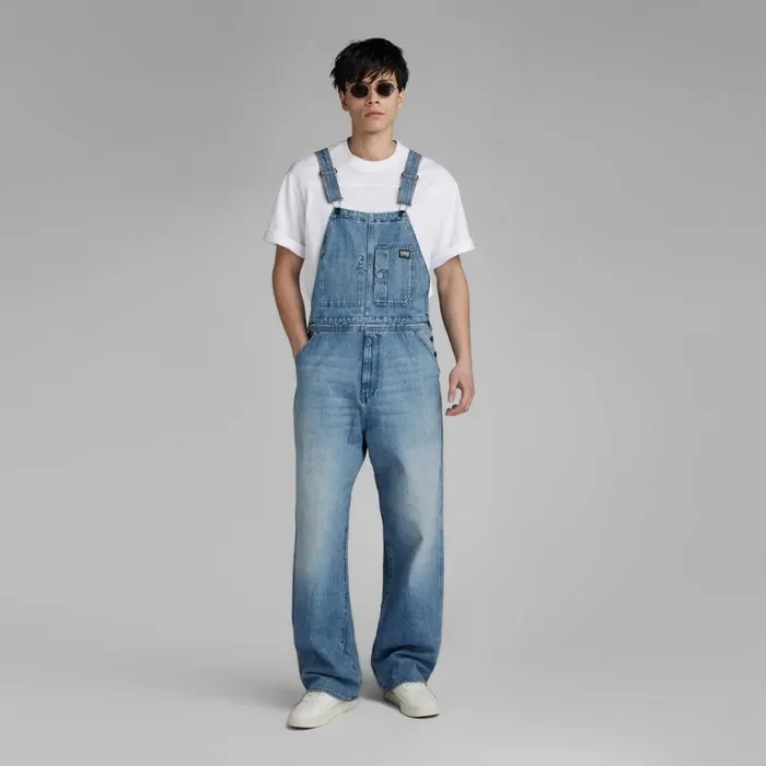 Jumpsuits Women GStar RAW Unisex Bib Overall Sun Faded Air Force Blue