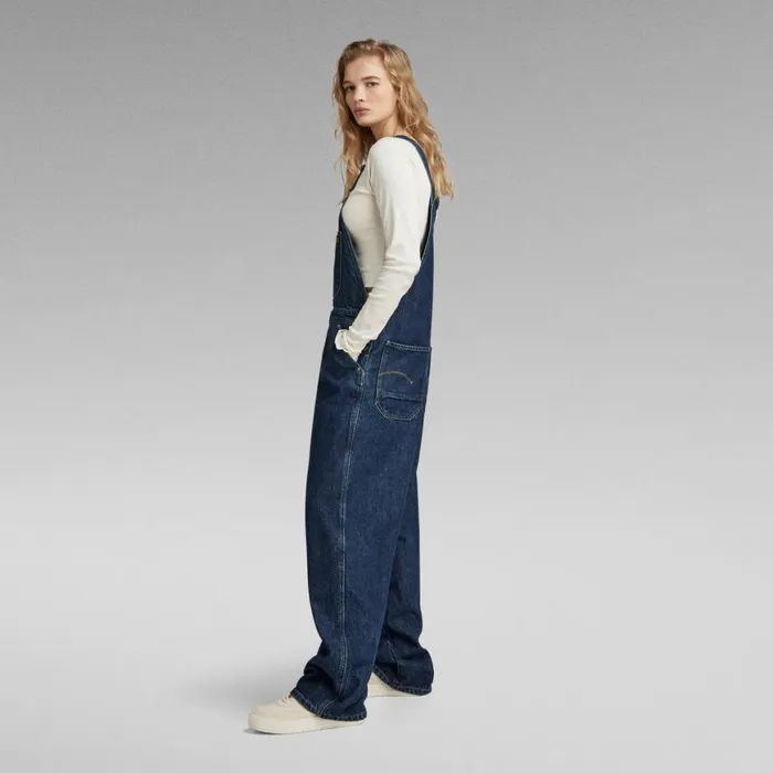 Jumpsuits Women GStar RAW Utility Bib Overall Worn In Blue Pool