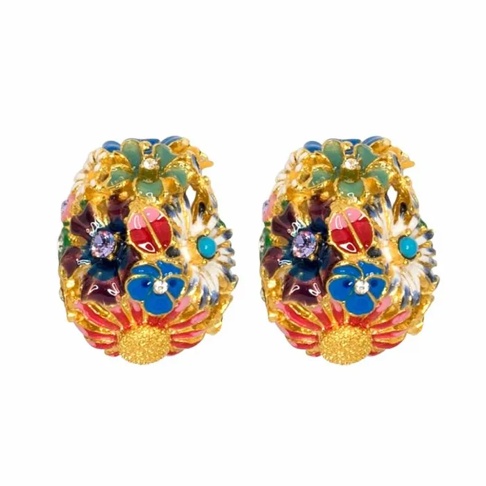 Kenneth Jay Lane Light Color Earrings Women Flower Bug ClipOn Earrings