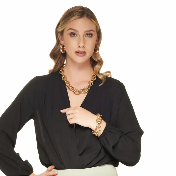 Kenneth Jay Lane Metallic Finish Bracelets Women Gold Chain Toggle Clasp Bracelet Kenneth Jay Lane Metallic Finish Bracelets Women Gold Chain Toggle Clasp Bracelet