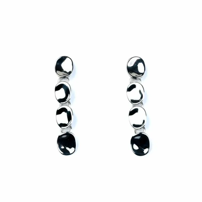 Kenneth Jay Lane Metallic Finish Earrings Women Silver Disc Drop Pierced Earrings Kenneth Jay Lane Metallic Finish Earrings Women Silver Disc Drop Pierced Earrings
