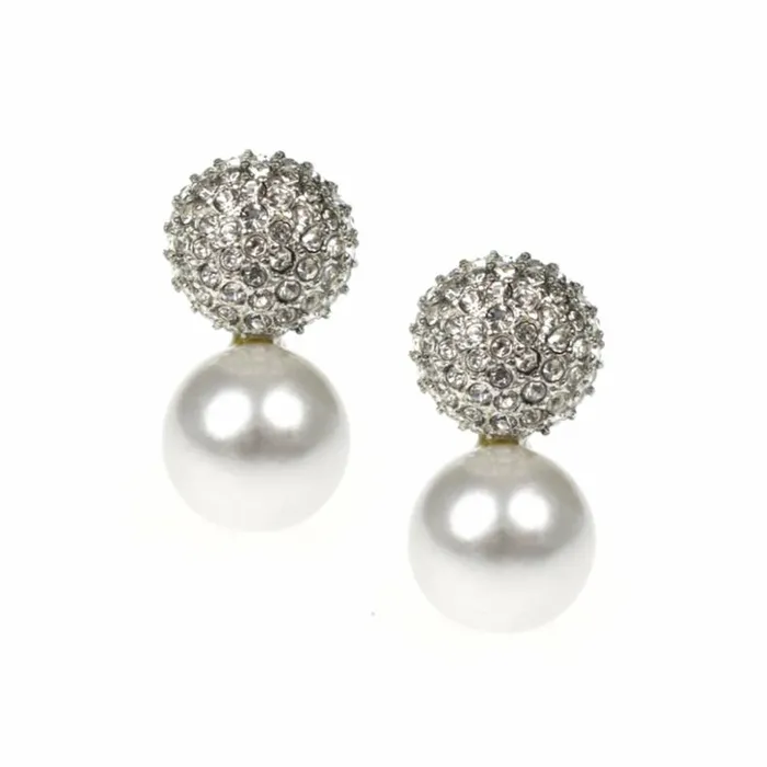 Kenneth Jay Lane Pearl Earrings Women Barbara Bush Rhinestone And Pearl Earrings Kenneth Jay Lane Pearl Earrings Women Barbara Bush Rhinestone And Pearl Earrings