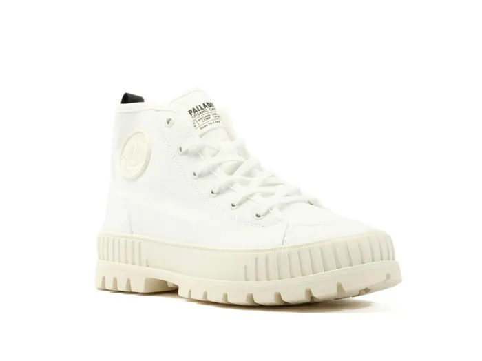 Kids Boots PALLADIUM PALLASHOCK ORGANIC 2 Star White Kids Boots PALLADIUM PALLASHOCK ORGANIC 2 Star White