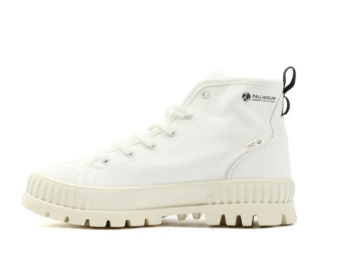Kids Boots PALLADIUM PALLASHOCK ORGANIC 2 Star White Kids Boots PALLADIUM PALLASHOCK ORGANIC 2 Star White