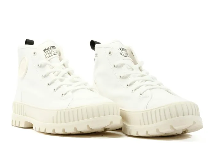 Kids Boots PALLADIUM PALLASHOCK ORGANIC 2 Star White Kids Boots PALLADIUM PALLASHOCK ORGANIC 2 Star White