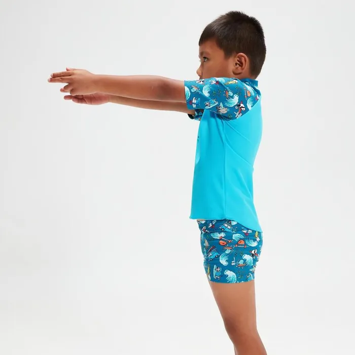 Kids Boy039s Rash Vests Speedo Infant Boys039 Short Sleeve Printed Rash Top Set Blue Kids Boy039s Rash Vests Speedo Infant Boys039 Short Sleeve Printed Rash Top Set Blue