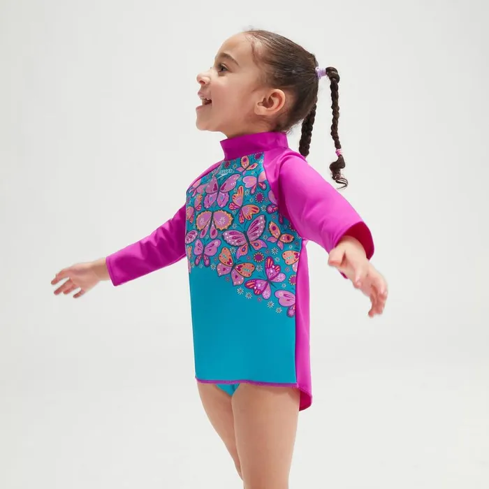 Kids Girl039s Rash Vests Speedo Infant Girls039 Digital Long Sleeve Rash Top BluePurple Kids Girl039s Rash Vests Speedo Infant Girls039 Digital Long Sleeve Rash Top BluePurple