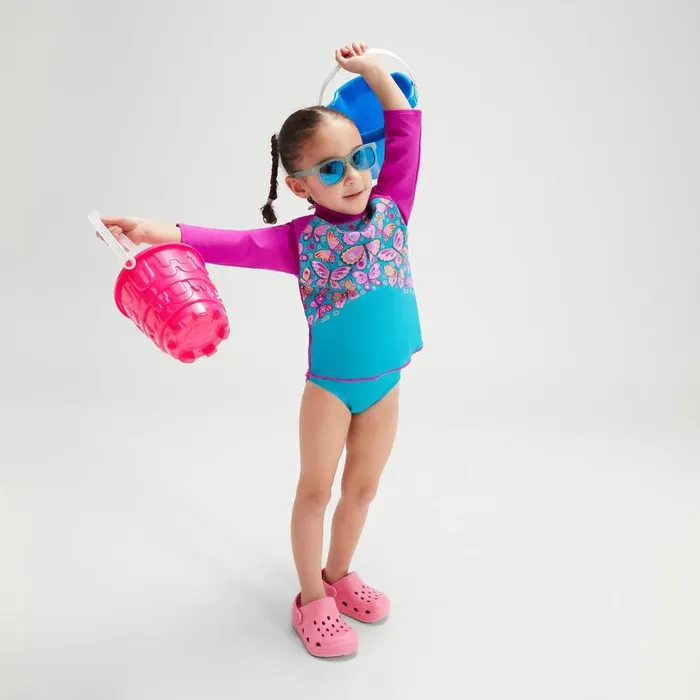 Kids Girl039s Rash Vests Speedo Infant Girls039 Digital Long Sleeve Rash Top BluePurple Kids Girl039s Rash Vests Speedo Infant Girls039 Digital Long Sleeve Rash Top BluePurple