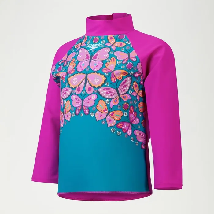Kids Girl039s Rash Vests Speedo Infant Girls039 Digital Long Sleeve Rash Top BluePurple Kids Girl039s Rash Vests Speedo Infant Girls039 Digital Long Sleeve Rash Top BluePurple