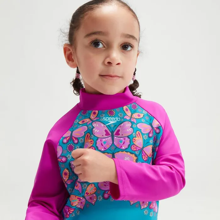Kids Girl039s Rash Vests Speedo Infant Girls039 Digital Long Sleeve Rash Top BluePurple Kids Girl039s Rash Vests Speedo Infant Girls039 Digital Long Sleeve Rash Top BluePurple