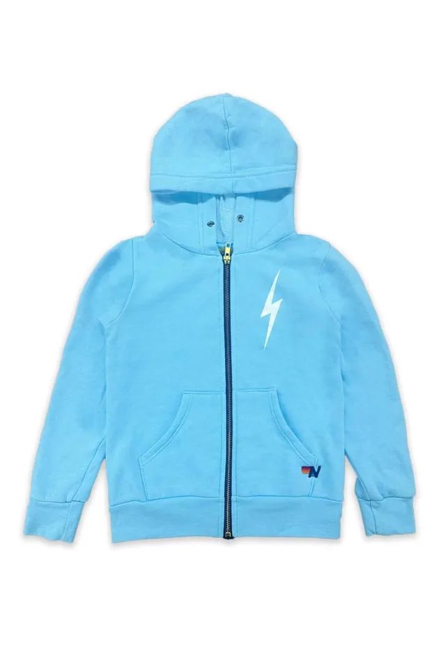 Kids Hoodies Aviator Nation Bolt Print Zip Hoodie 8211 Sky White
