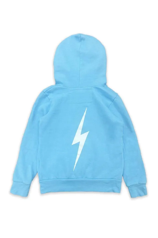 Kids Hoodies Aviator Nation Bolt Print Zip Hoodie 8211 Sky White