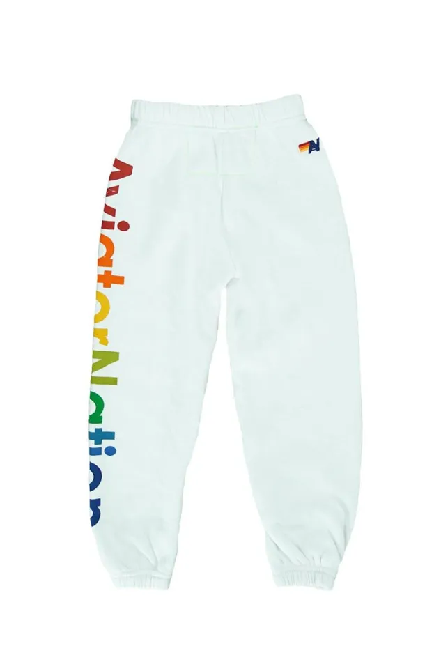 Kids Sweatpants Aviator Nation Sweatpants 8211 White