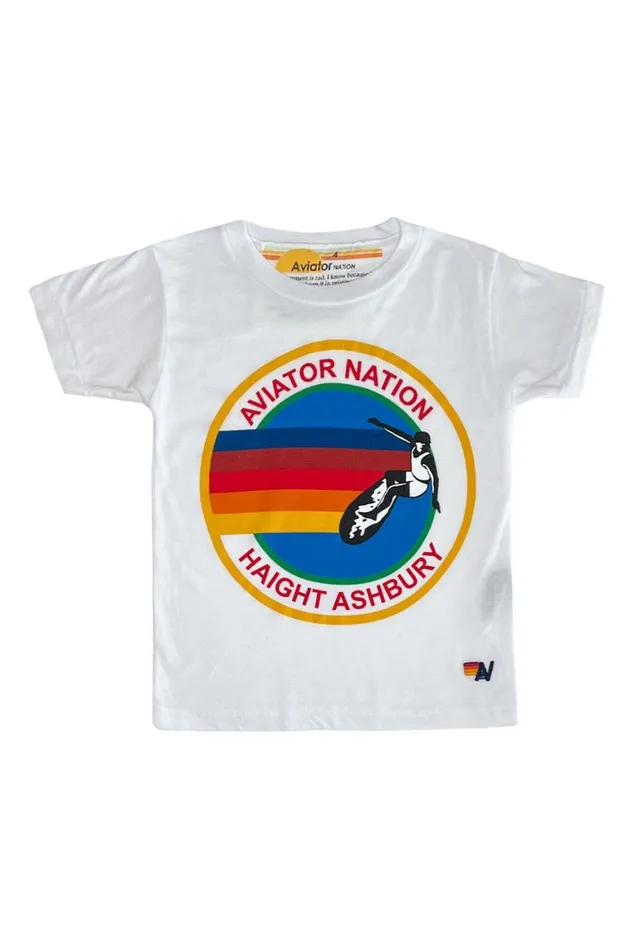 Kids Tees Aviator Nation Haight Ashbury Tee 8211 White