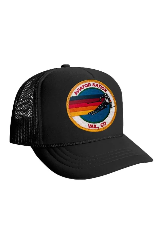 Kids Trucker Hats Aviator Nation Signature Vail 8211 Vintage Foam Trucker