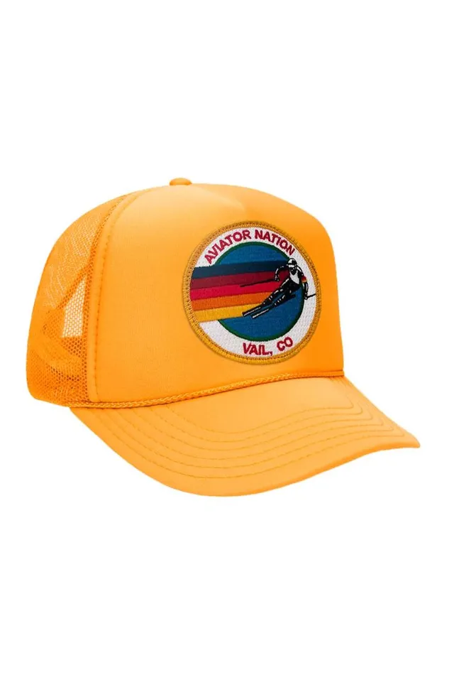 Kids Trucker Hats Aviator Nation Signature Vail 8211 Vintage Foam Trucker