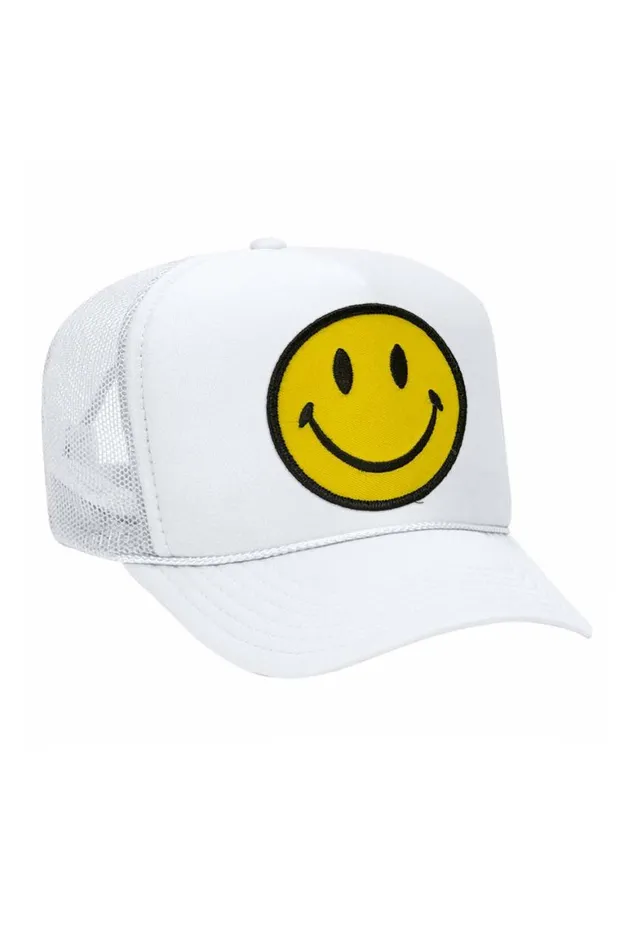 Kids Trucker Hats Aviator Nation Smiley Vintage Trucker Hat